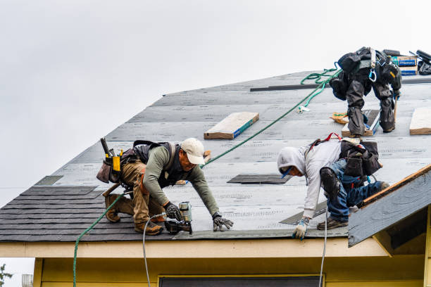Professional Gutter Installation technician working in Hudson, NY
